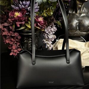 Freja New York Black Faux Leather Chrystie Bag